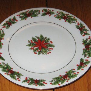 Truly Tasteful Cake Plate and Mug with Holly Berry Design